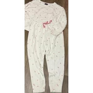 Embroidered Pink Ribbons & Hearts Feeling Hope Loungewear Jogger Set